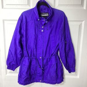 Vintage Pacific Trail Jacket Nylon Windbreaker Purple Fitted L Women's
